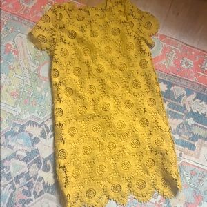 Yellow sunflower short sleeve dress